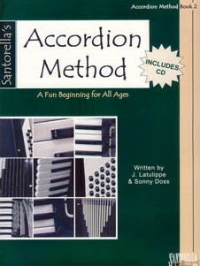Santorellas Accordion Method Book 2 + Cd Sheet Music Songbook