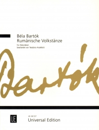 Bartok Romanian Folk Dances Accordion Sheet Music Songbook