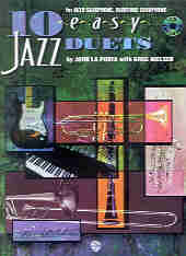 10 Easy Jazz Duets Eb Edition Book & Cd Sheet Music Songbook