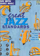 Live With Great Jazz Standards Book & 2 Cds Sheet Music Songbook