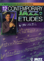 12 Contemporary Jazz Etudes Mintzer Bb Ten/sop Sax Sheet Music Songbook