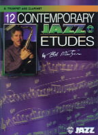 12 Contemporary Jazz Etudes Mintzer Bb Tpt/cl + Cd Sheet Music Songbook