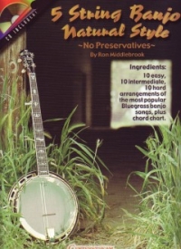 5 String Banjo Natural Style No Preservatives + Cd Sheet Music Songbook