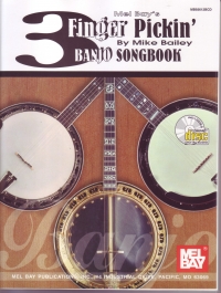 3 Finger Pickin Banjo Songbook Book & Cd Bailey Sheet Music Songbook