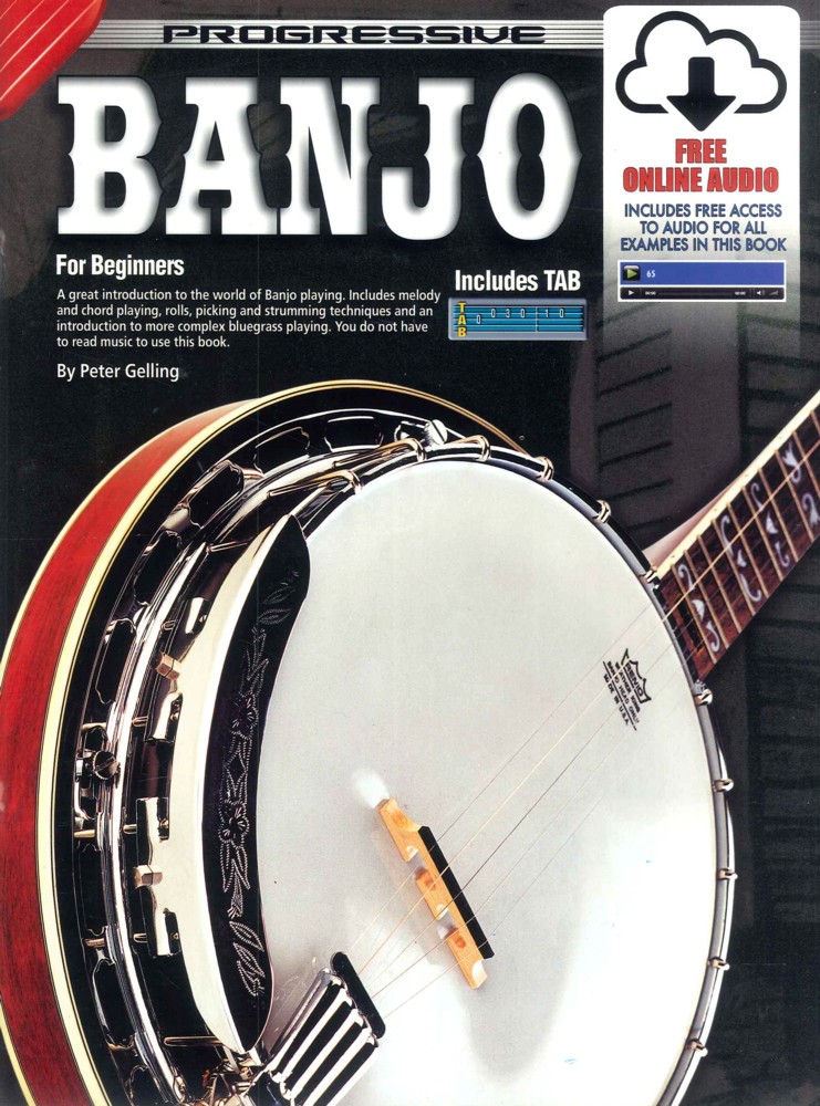 Progressive Banjo For Beginners Book & Audio Sheet Music Songbook