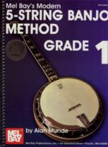 Modern 5 String Banjo Method 1 Mel Bay + Online Sheet Music Songbook