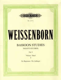 Weissenborn Bassoon Studies Op8 Book 1 Beginners Sheet Music Songbook