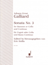 Galliard Sonata No 3 Bassoon Or Cello Sheet Music Songbook