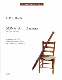 Bach Cpe Sonata Dmin Bassoon Sheet Music Songbook