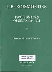 Boismortier Sonatas (2) Op50 Nos 1 & 2 Bassoon Sheet Music Songbook