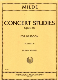 Milde Concert Studies 50 Op26 Vol 2 Kovar Bassoon Sheet Music Songbook
