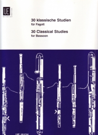 30 Classical Studies Waterhouse Bassoon Sheet Music Songbook