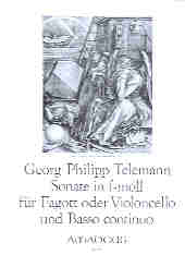 Telemann Sonata Fmin (twv41:fl) Bassoon & Piano Sheet Music Songbook
