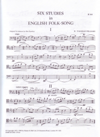 Vaughan Williams 6 Studies Eng Folksong Bsn Part Sheet Music Songbook