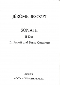Besozzi Sonata Bb Bassoon & Piano Sheet Music Songbook