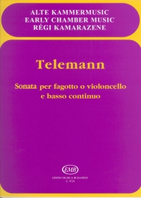 Telemann Sonata Eb Bassoon Or Cello & Piano Sheet Music Songbook