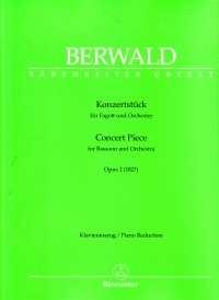 Berwald Concert Piece For Bassoon Op 2 (1827) Sheet Music Songbook
