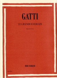 Gatti 22 Grand Exercises Bassoon Sheet Music Songbook