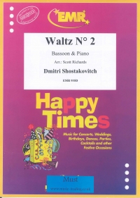 Shostakovich Waltz No 2 Arr Richards Bassoon&piano Sheet Music Songbook