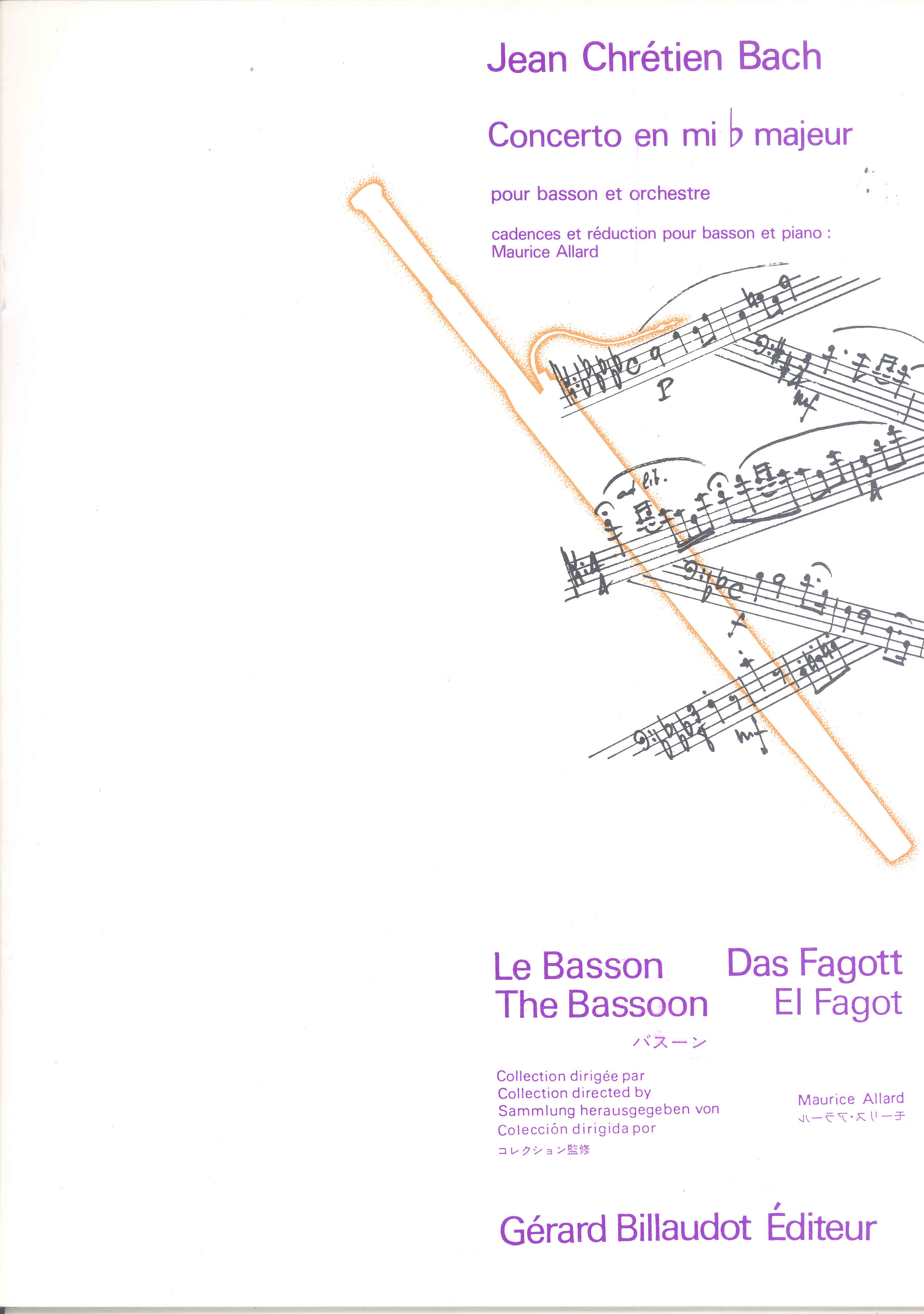 Bach Jc Concerto Eb Bassoon & Piano Sheet Music Songbook