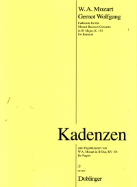 Wolfgang Cadence To Mozarts Bassoon Concerto Sheet Music Songbook