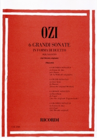 Ozi 6 Grandi Sonate In Forma Di Duetto Bassoon Scr Sheet Music Songbook
