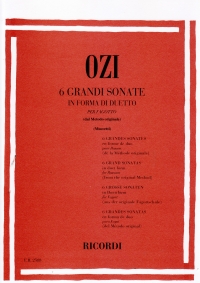 Ozi 6 Grandi Sonate In Forma Di Duetto Bassoon Scr Sheet Music Songbook