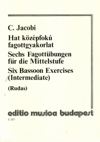 Jacobi Six Bassoon Exercises Intermediate Sheet Music Songbook