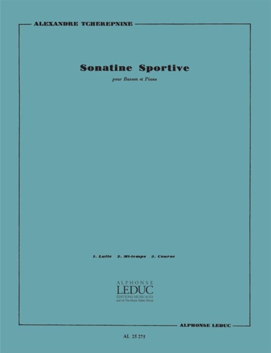 Tcherepnin Sonatine Sportive Op63 Bassoon & Piano Sheet Music Songbook