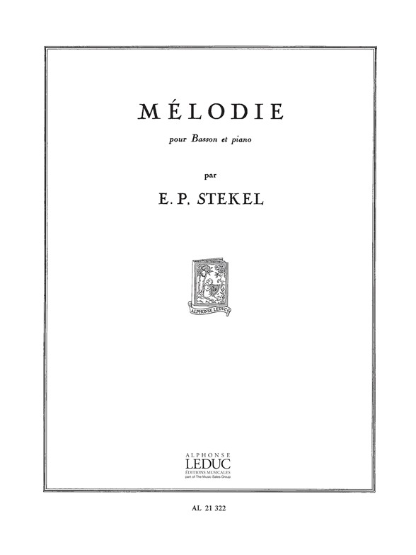 Stekel Melodie Bassoon & Piano Sheet Music Songbook
