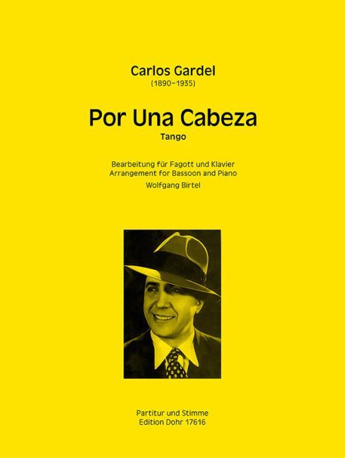 Gardel Por Una Cabeza Bassoon & Piano Sheet Music Songbook