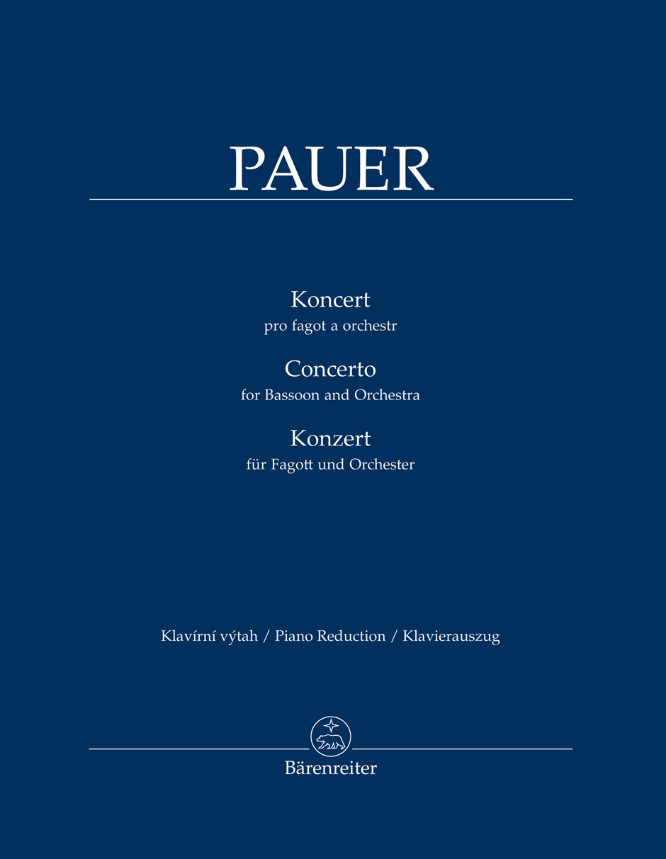 Pauer Concerto For Bassoon & Orch Bassoon & Piano Sheet Music Songbook