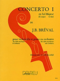 Breval Concerto 1 G Cello Sheet Music Songbook