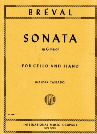 Breval Sonata G Cello Sheet Music Songbook