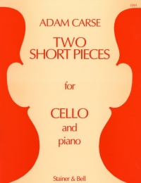 Carse Two Short Pieces Cello Sheet Music Songbook