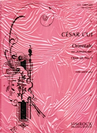 Cui Orientale Op50/9 Cello Sheet Music Songbook