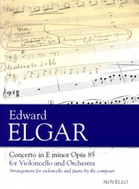Elgar Concerto Op85 Cello Cello & Piano Sheet Music Songbook