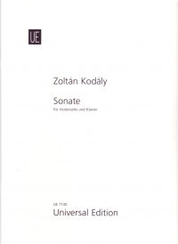 Kodaly Sonata Op4 Cello Sheet Music Songbook