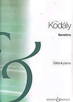 Kodaly Sonatina Cello Sheet Music Songbook