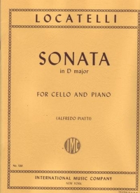 Locatelli Sonata D Cello Sheet Music Songbook