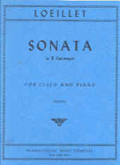 Loeillet Sonata Bb Cello Sheet Music Songbook