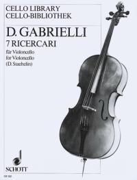 Gabrielli Ricercari (7) 1689 Cello Sheet Music Songbook