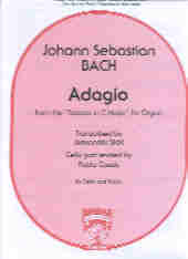 Bach Adagio (toccata In C) Cello Sheet Music Songbook