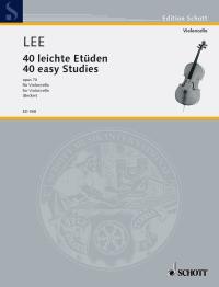 Lee 40 Easy Studies Op 70 (ed Becker) Cello Sheet Music Songbook