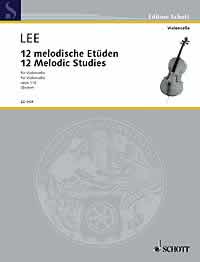Lee 12 Melodic Studies Op 113 Cello Sheet Music Songbook