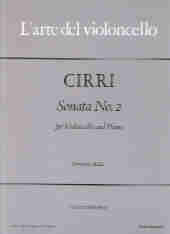 Cirri Sonata No 2 G Cello Sheet Music Songbook