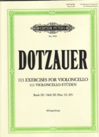 Dotzauer 113 Exercises Vol 4 (86-113) Cello Sheet Music Songbook