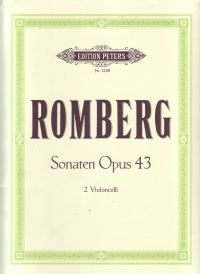 Romberg Sonatas (3) Op43 Cello Duet Sheet Music Songbook