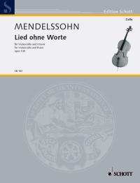 Mendelssohn Song Without Words Op109 Cello & Piano Sheet Music Songbook