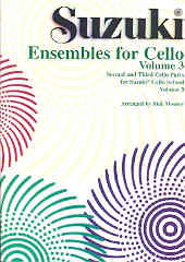 Suzuki Ensembles For Cello 3 Sheet Music Songbook